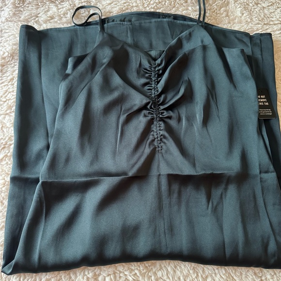 NWT Express Green Midi Slip Dress Size M - Picture 5 of 7